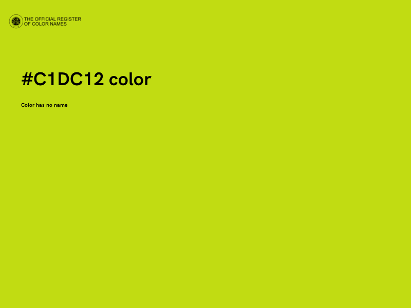 #C1DC12 color image