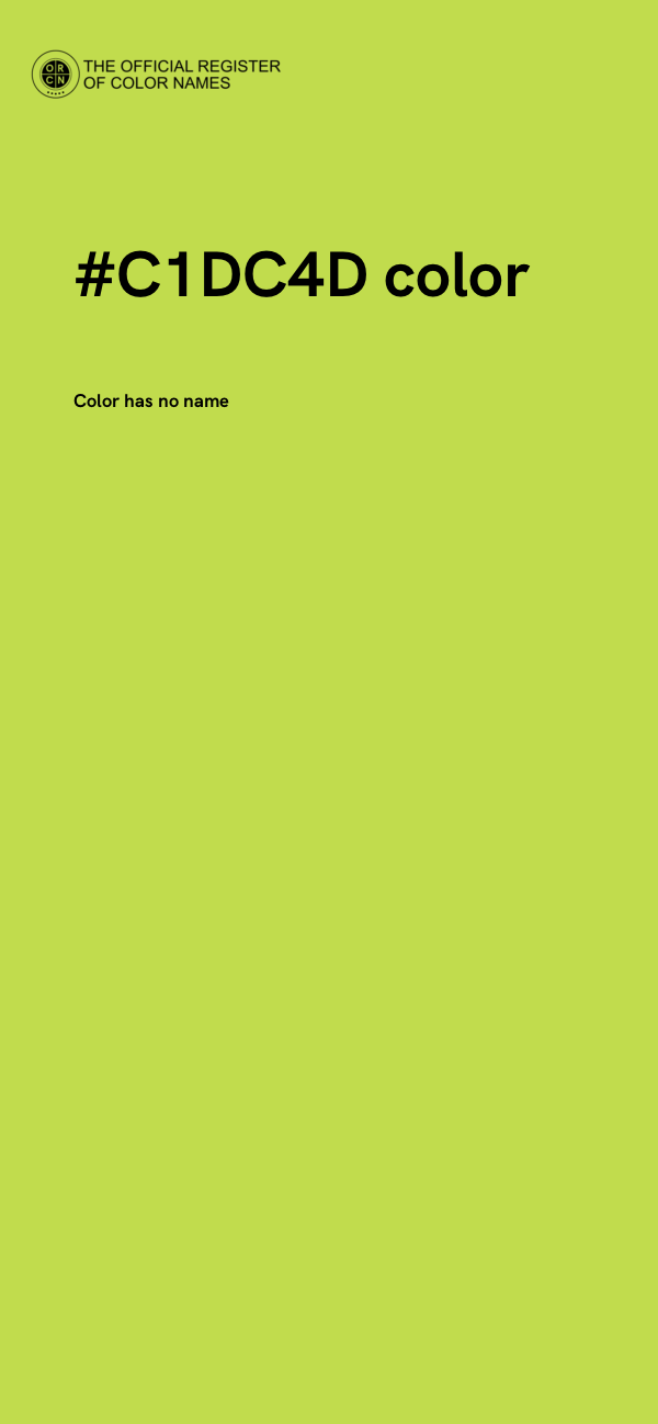 #C1DC4D color image