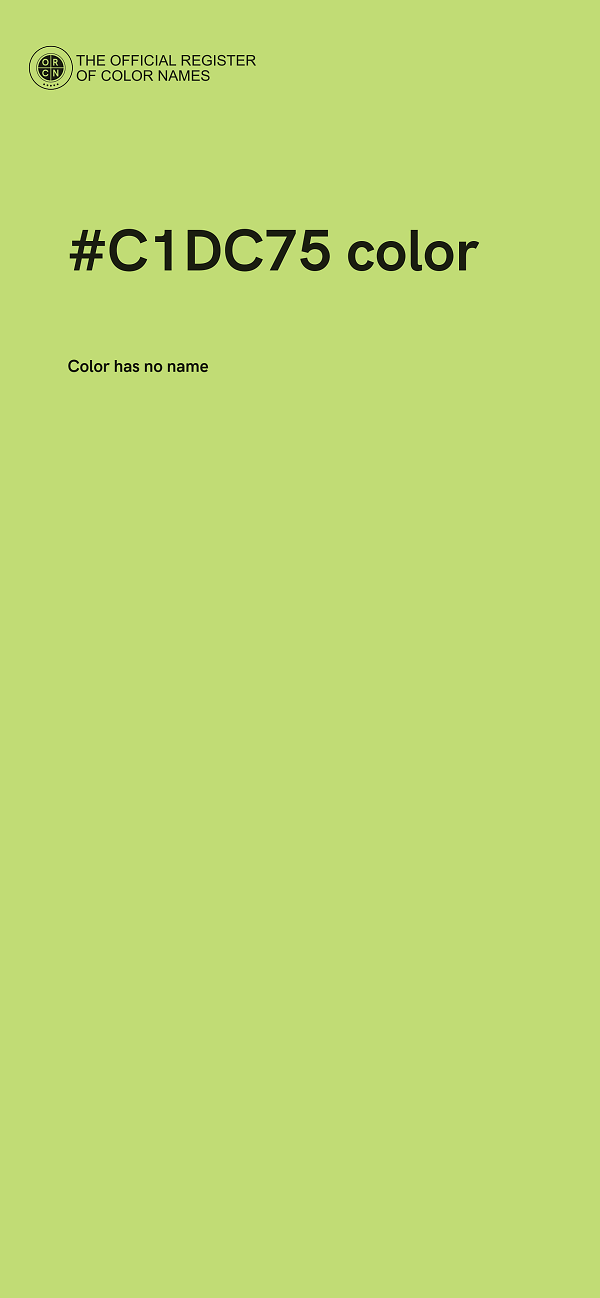 #C1DC75 color image