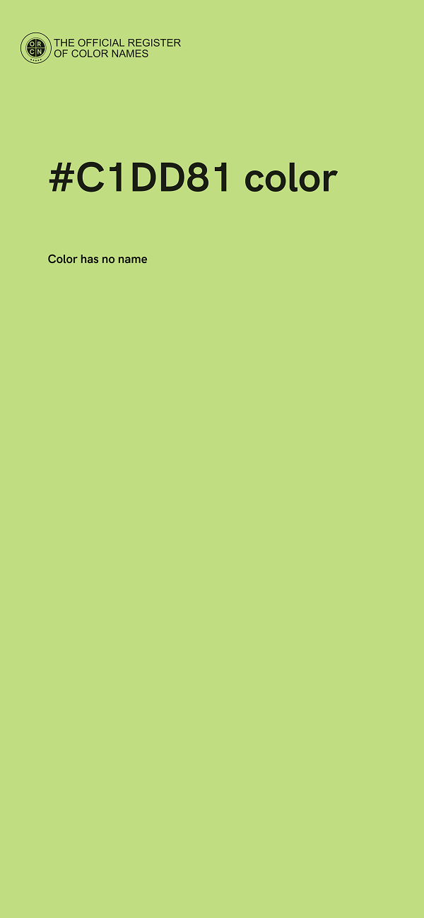 #C1DD81 color image