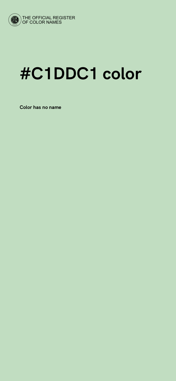 #C1DDC1 color image
