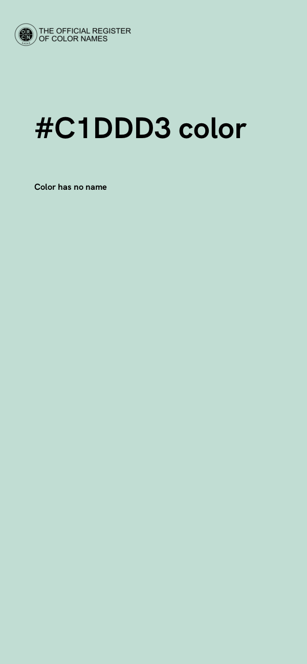 #C1DDD3 color image