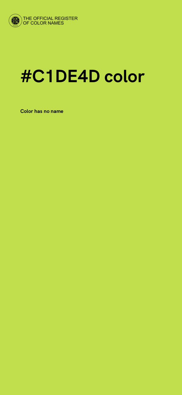 #C1DE4D color image