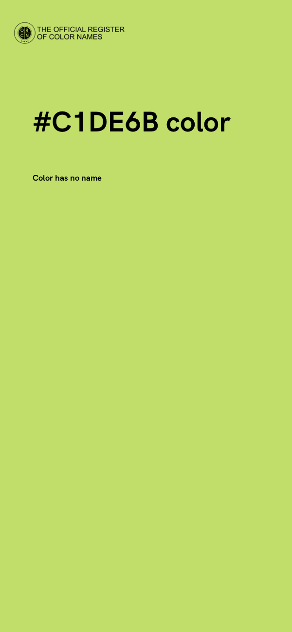 #C1DE6B color image