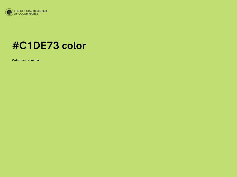 #C1DE73 color image