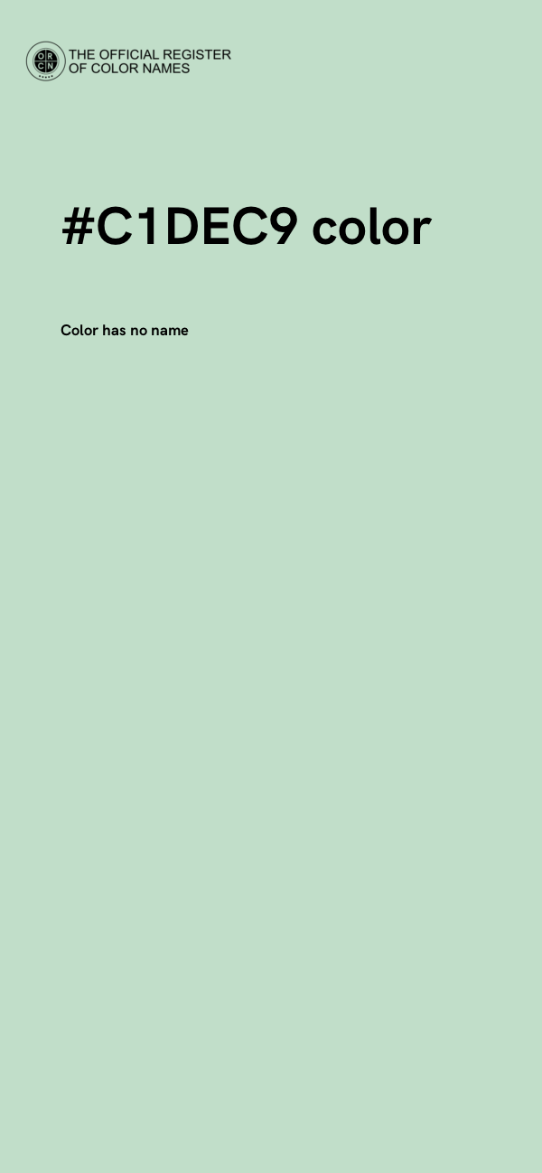 #C1DEC9 color image