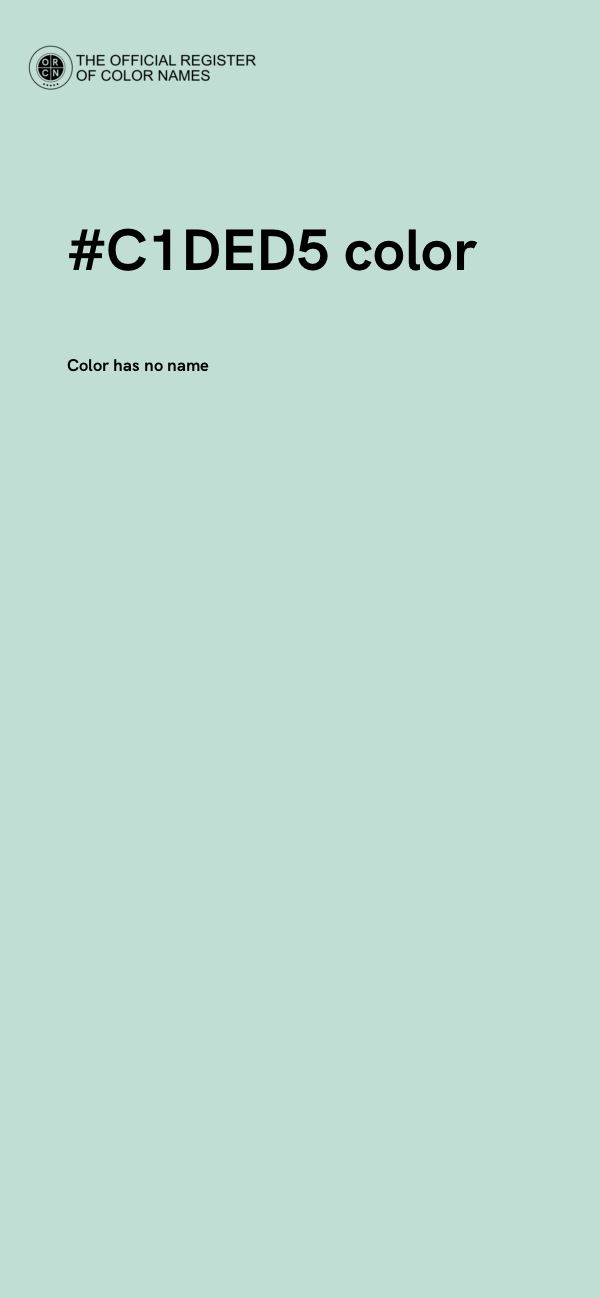 #C1DED5 color image