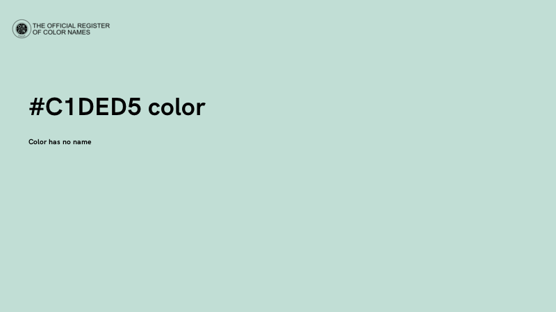 #C1DED5 color image