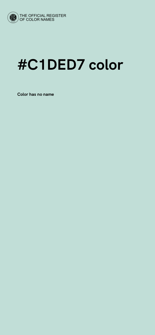 #C1DED7 color image