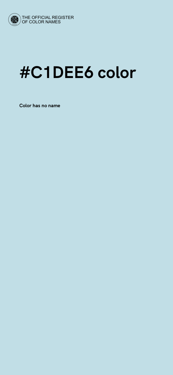 #C1DEE6 color image