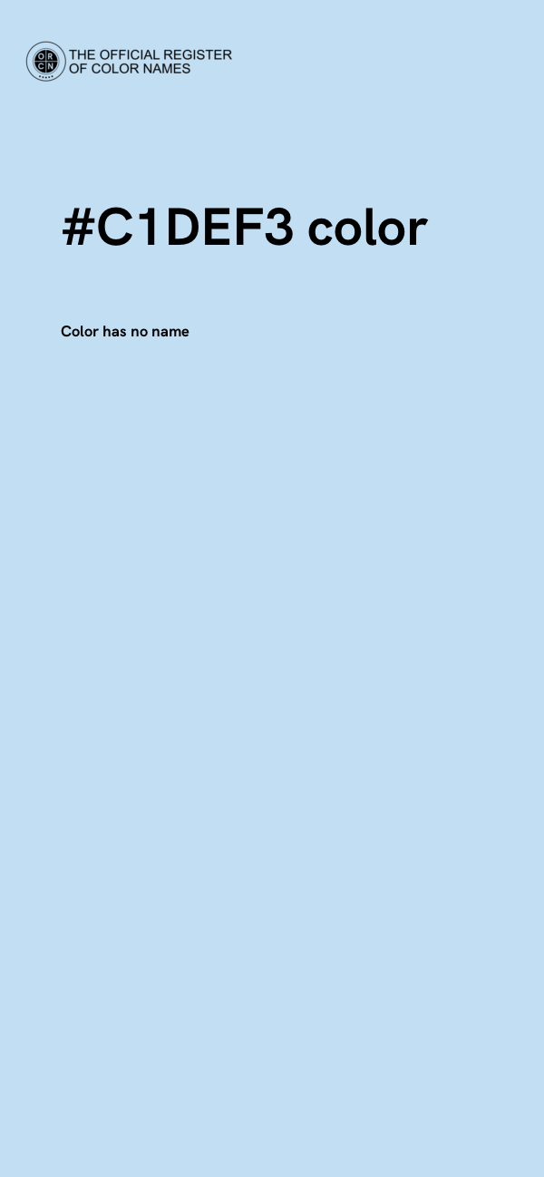 #C1DEF3 color image