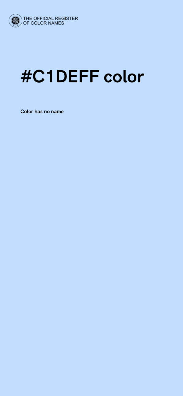 #C1DEFF color image