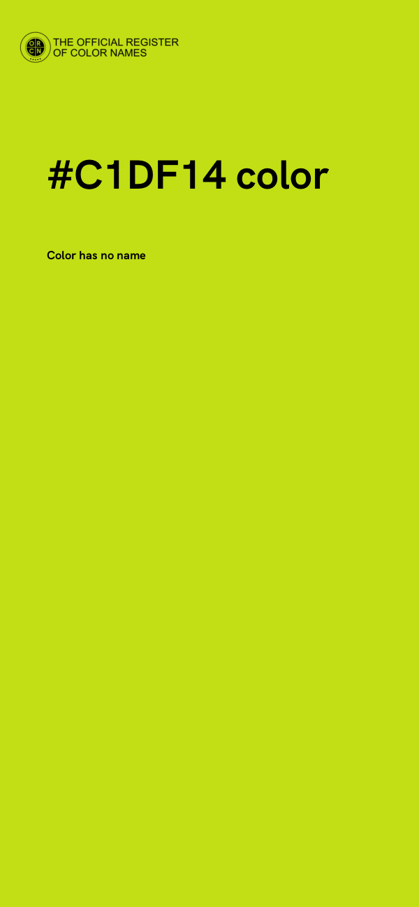 #C1DF14 color image