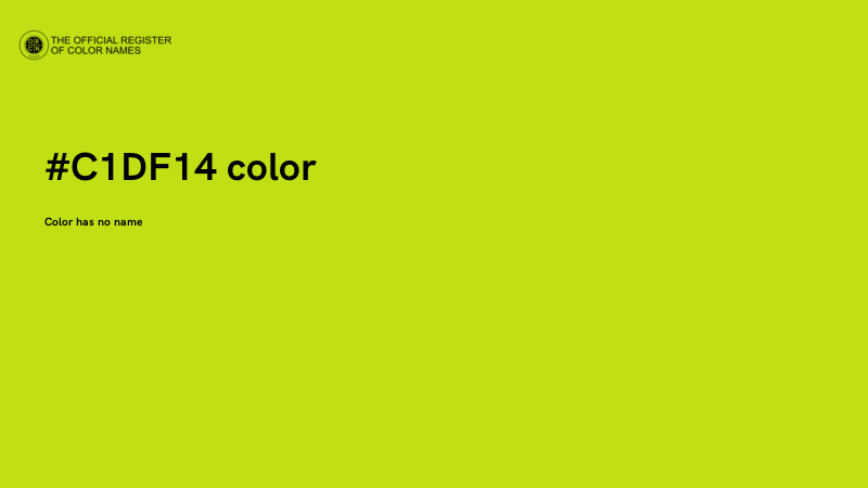 #C1DF14 color image