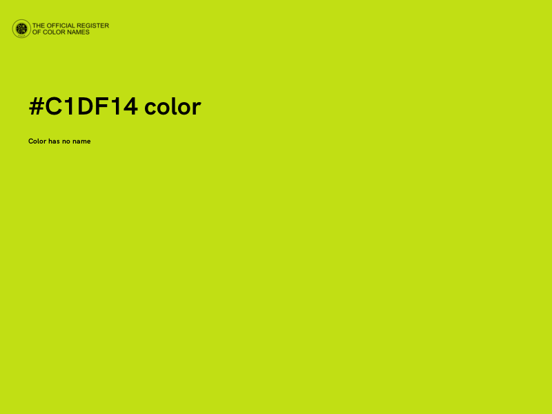 #C1DF14 color image