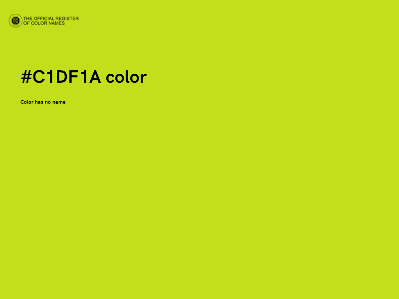 #C1DF1A color image