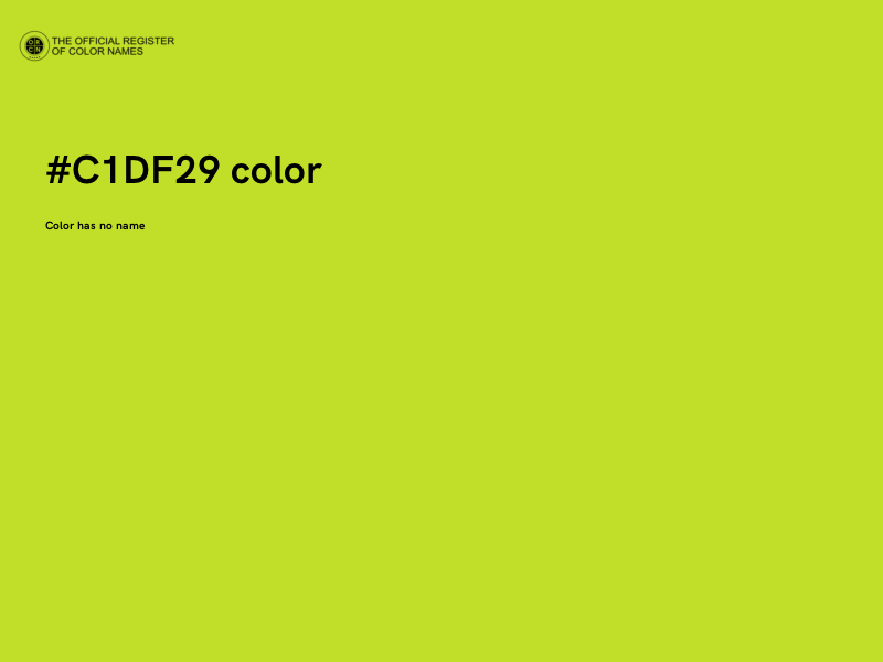 #C1DF29 color image