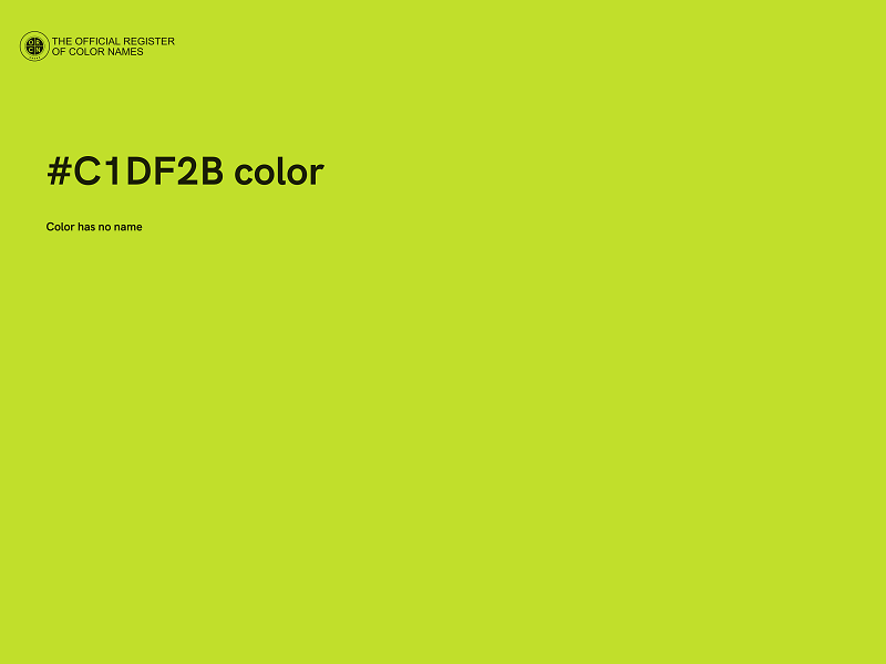 #C1DF2B color image