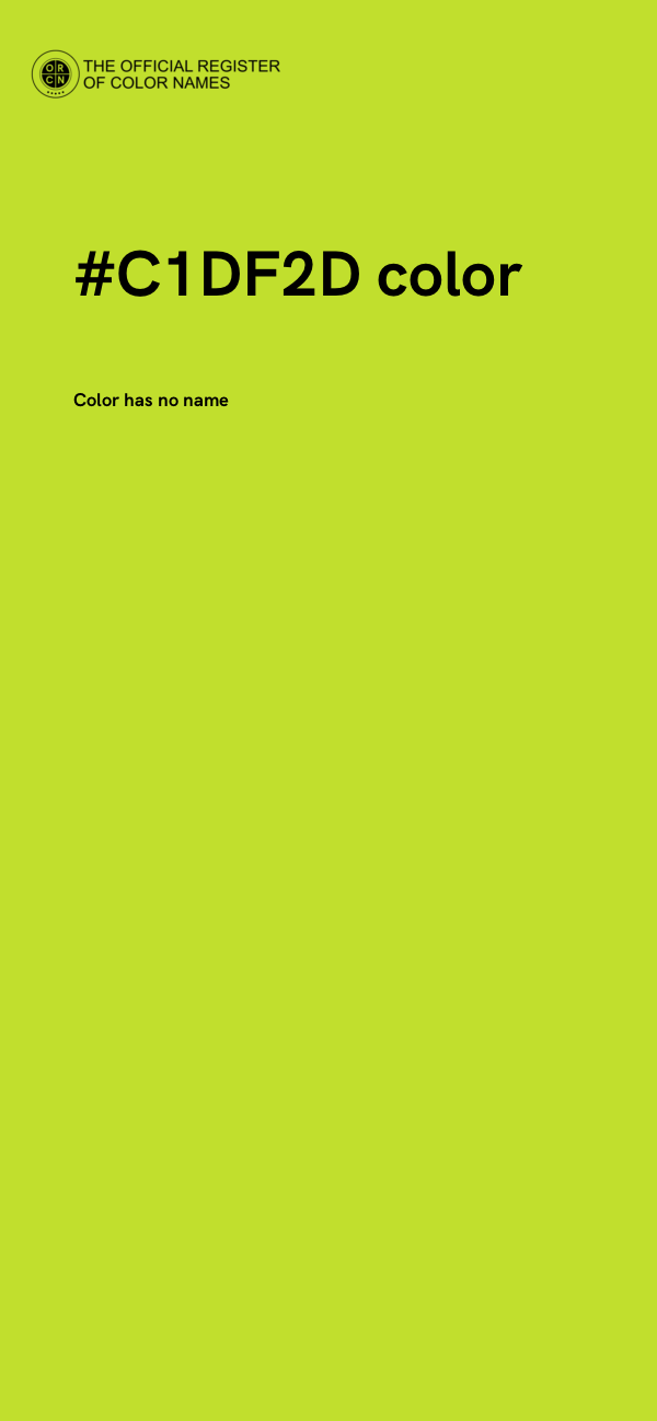 #C1DF2D color image