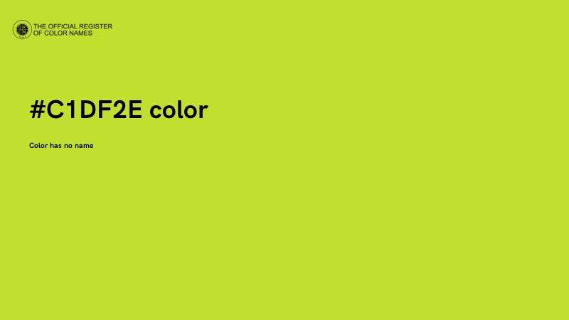 #C1DF2E color image