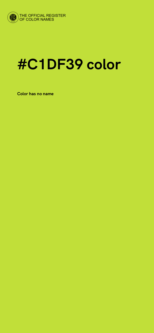 #C1DF39 color image