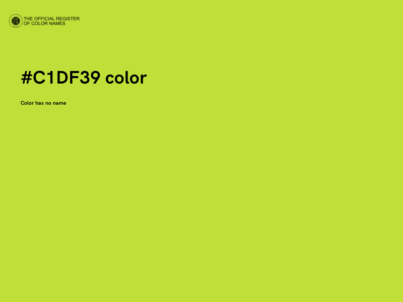 #C1DF39 color image