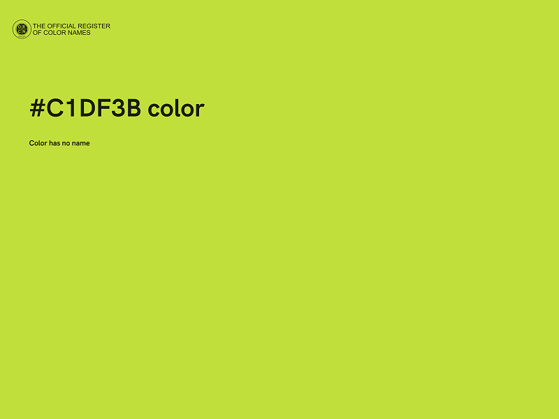 #C1DF3B color image