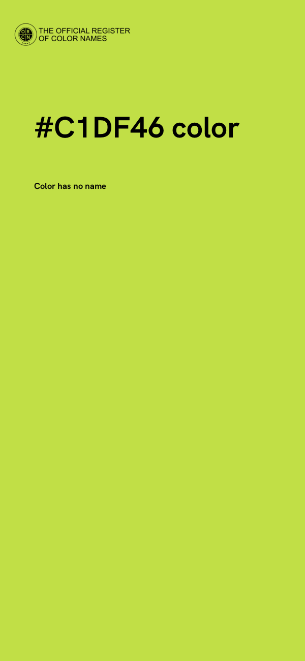 #C1DF46 color image