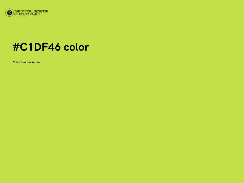 #C1DF46 color image