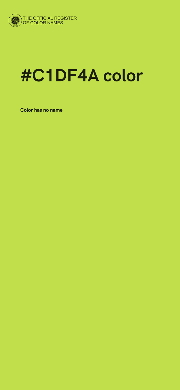 #C1DF4A color image