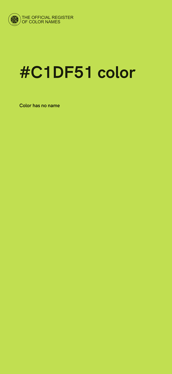 #C1DF51 color image