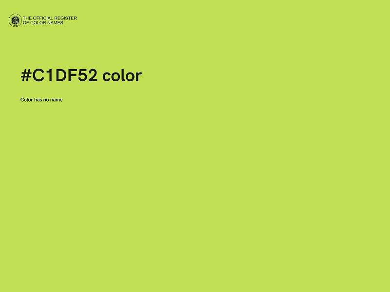 #C1DF52 color image