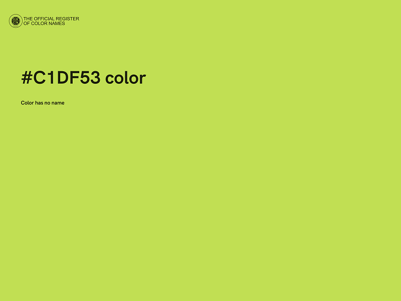 #C1DF53 color image