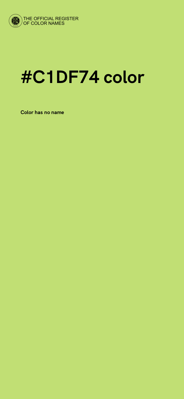 #C1DF74 color image