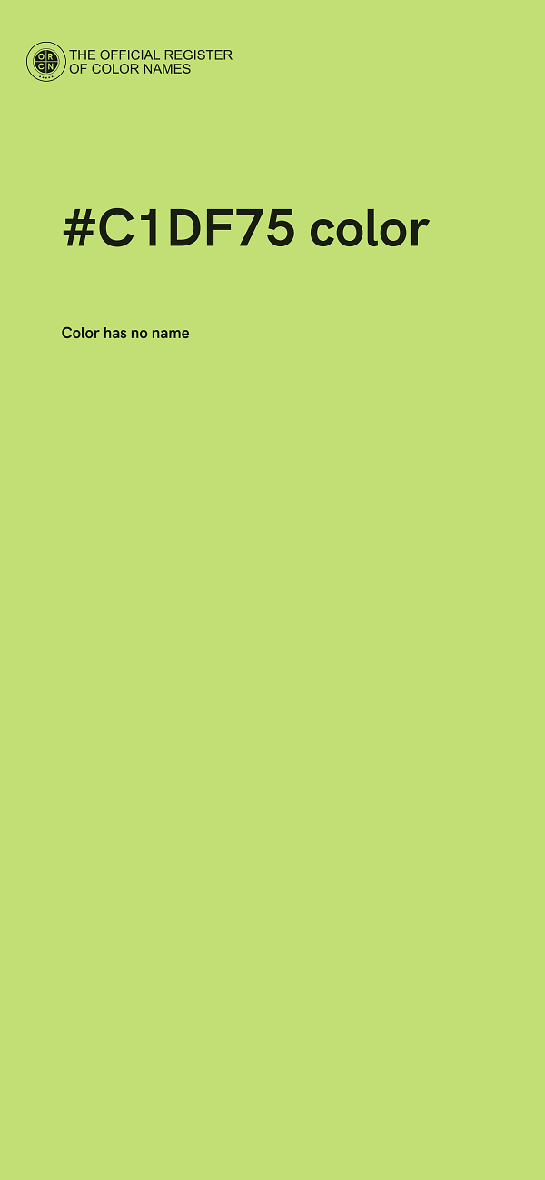 #C1DF75 color image