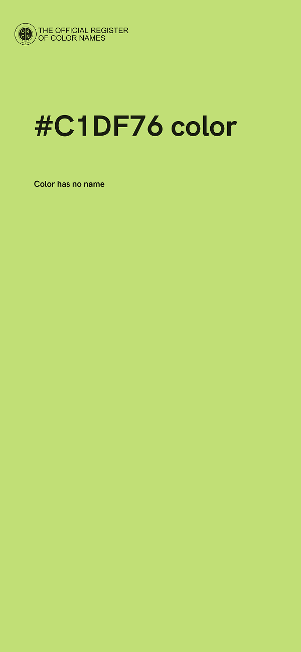 #C1DF76 color image