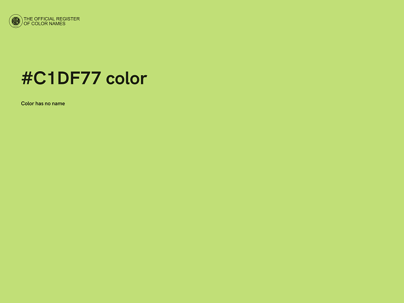 #C1DF77 color image