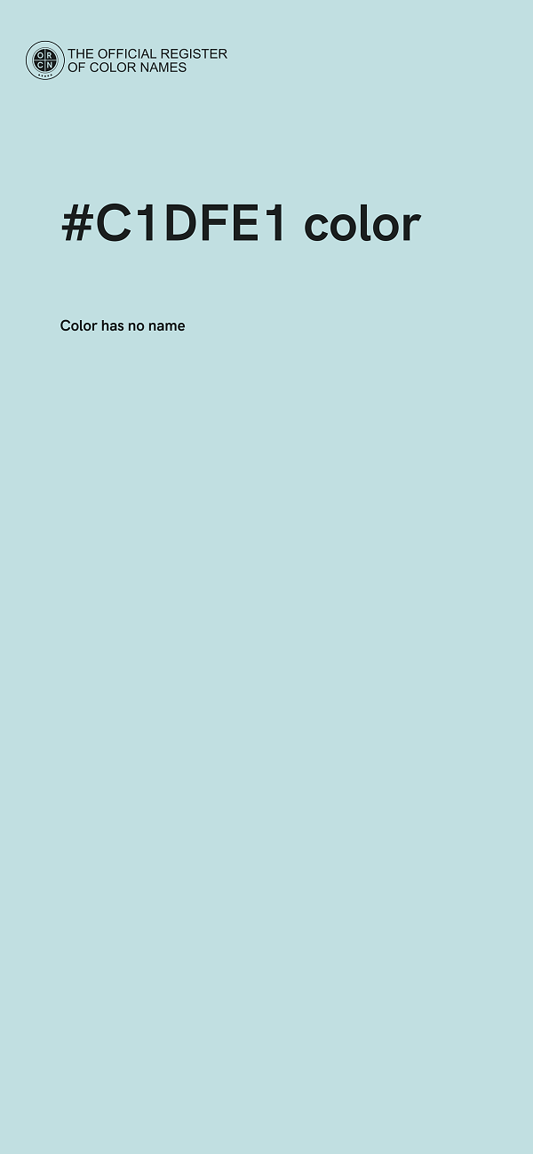 #C1DFE1 color image