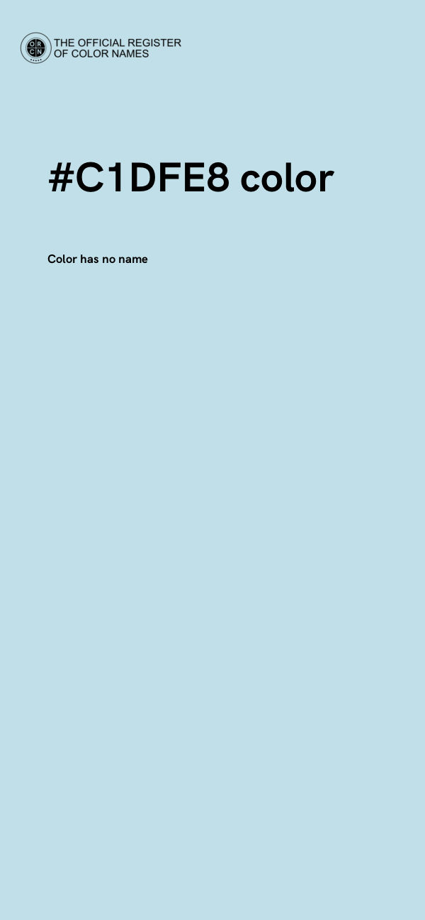 #C1DFE8 color image