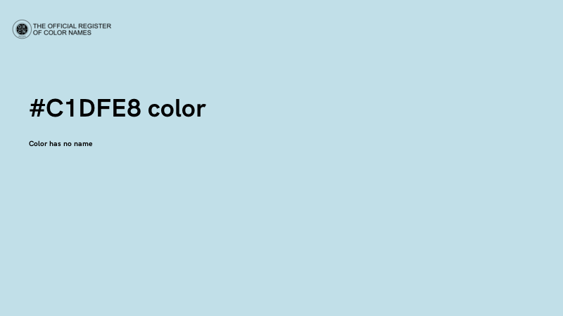 #C1DFE8 color image