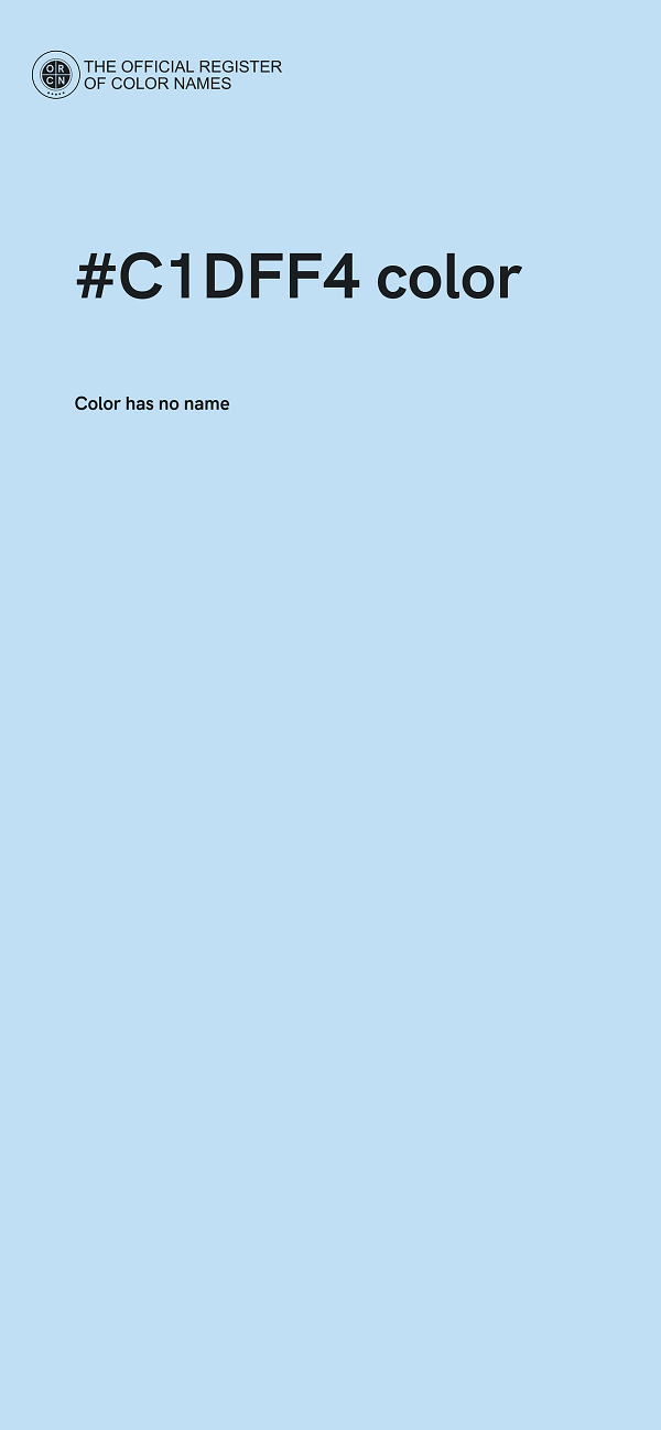 #C1DFF4 color image