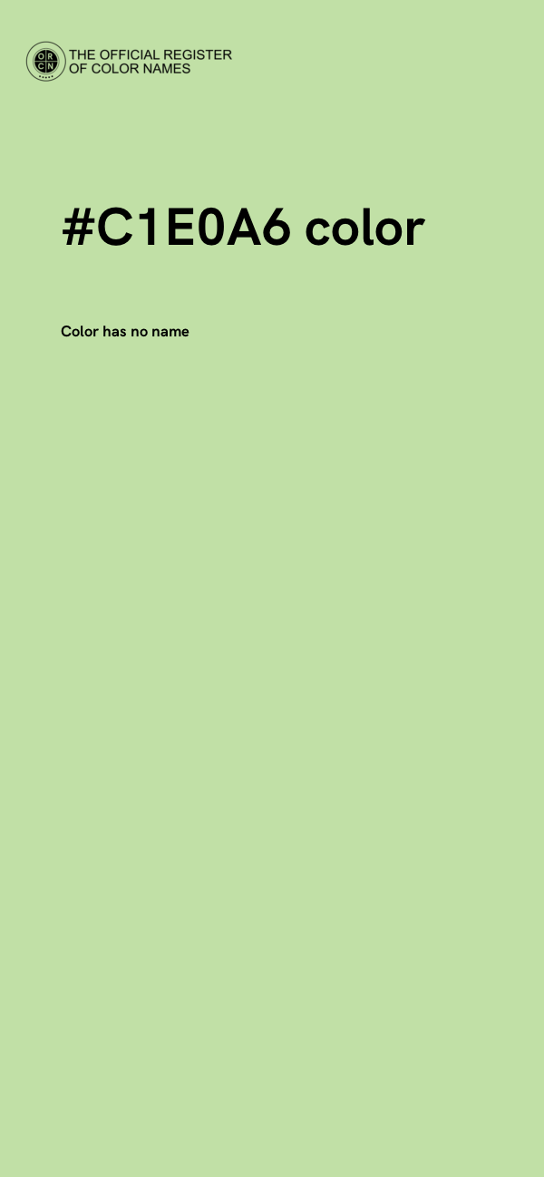 #C1E0A6 color image