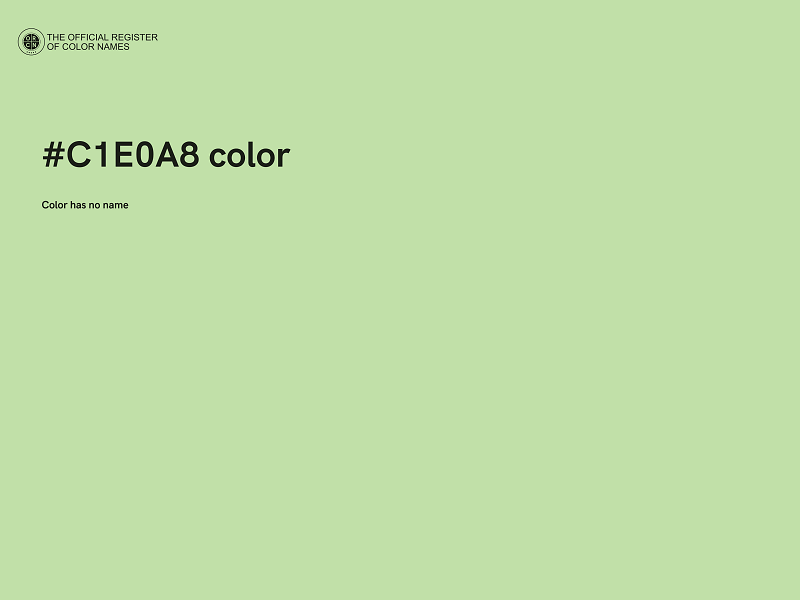 #C1E0A8 color image