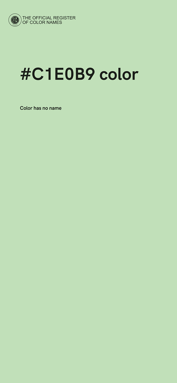 #C1E0B9 color image