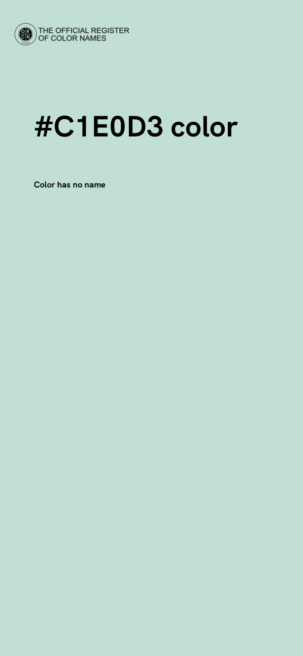 #C1E0D3 color image