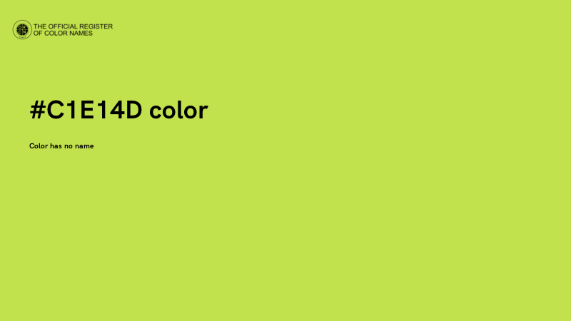 #C1E14D color image