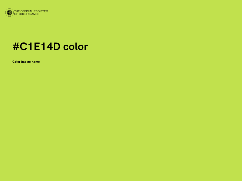 #C1E14D color image