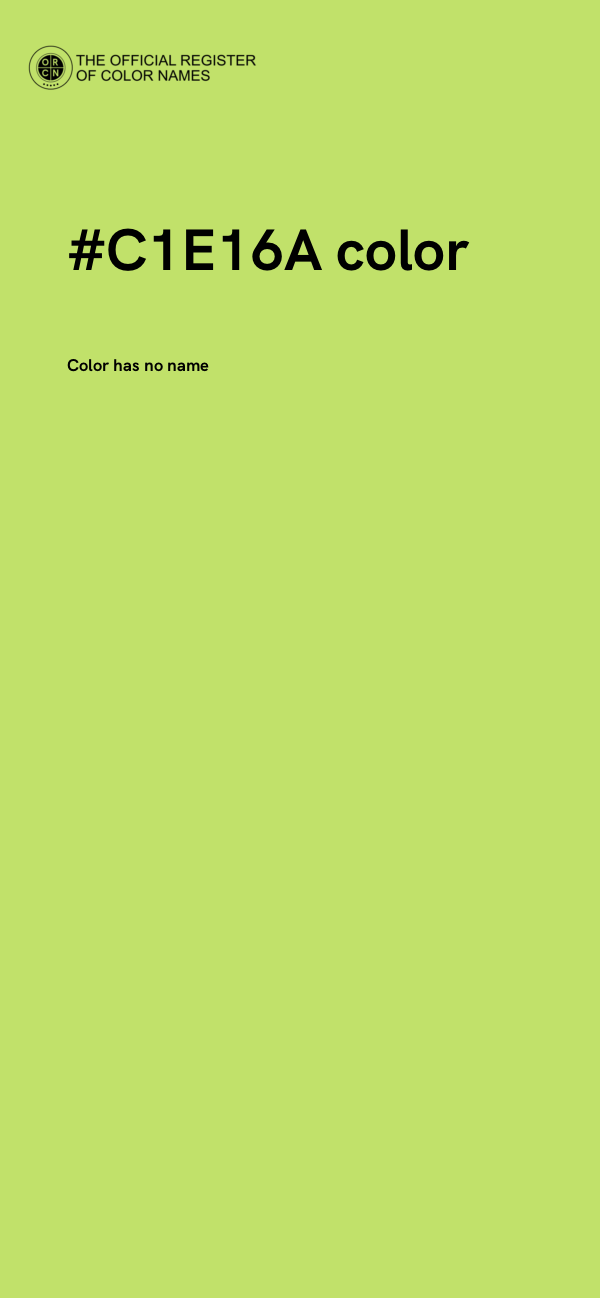 #C1E16A color image