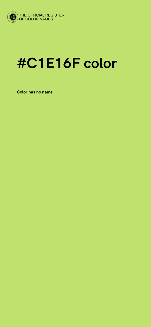 #C1E16F color image