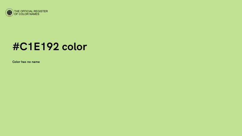 #C1E192 color image
